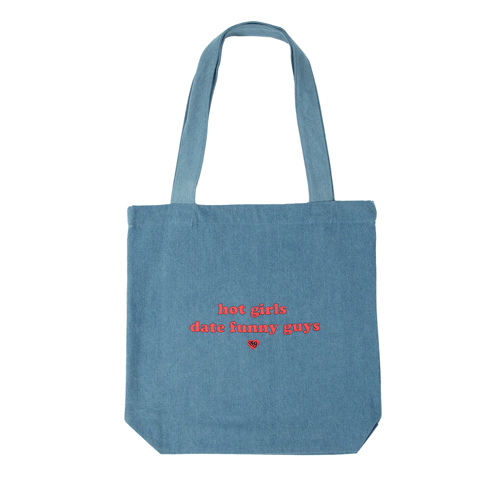 Hot Girls Date Funny Guys Denim Tote